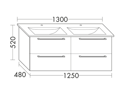 FORMAT Design Waschtisch-Unterschrank WVBR125