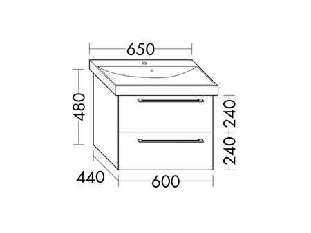 FORMAT Design Waschtisch-Unterschrank WVPY060