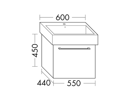 FORMAT Design Waschtisch-Unterschrank WUHD055