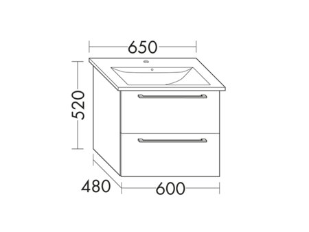 FORMAT Design Waschtisch-Unterschrank WVBR060