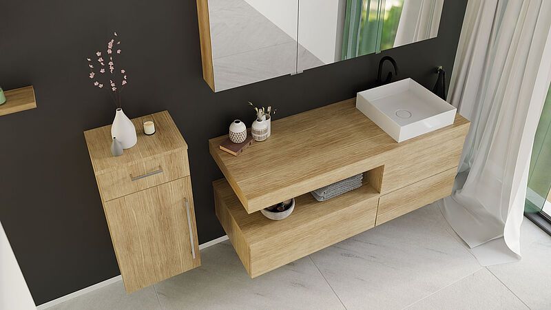 Zusammengestellter FORMAT Waschtischunterschrank mit FORMAT Waschtisch