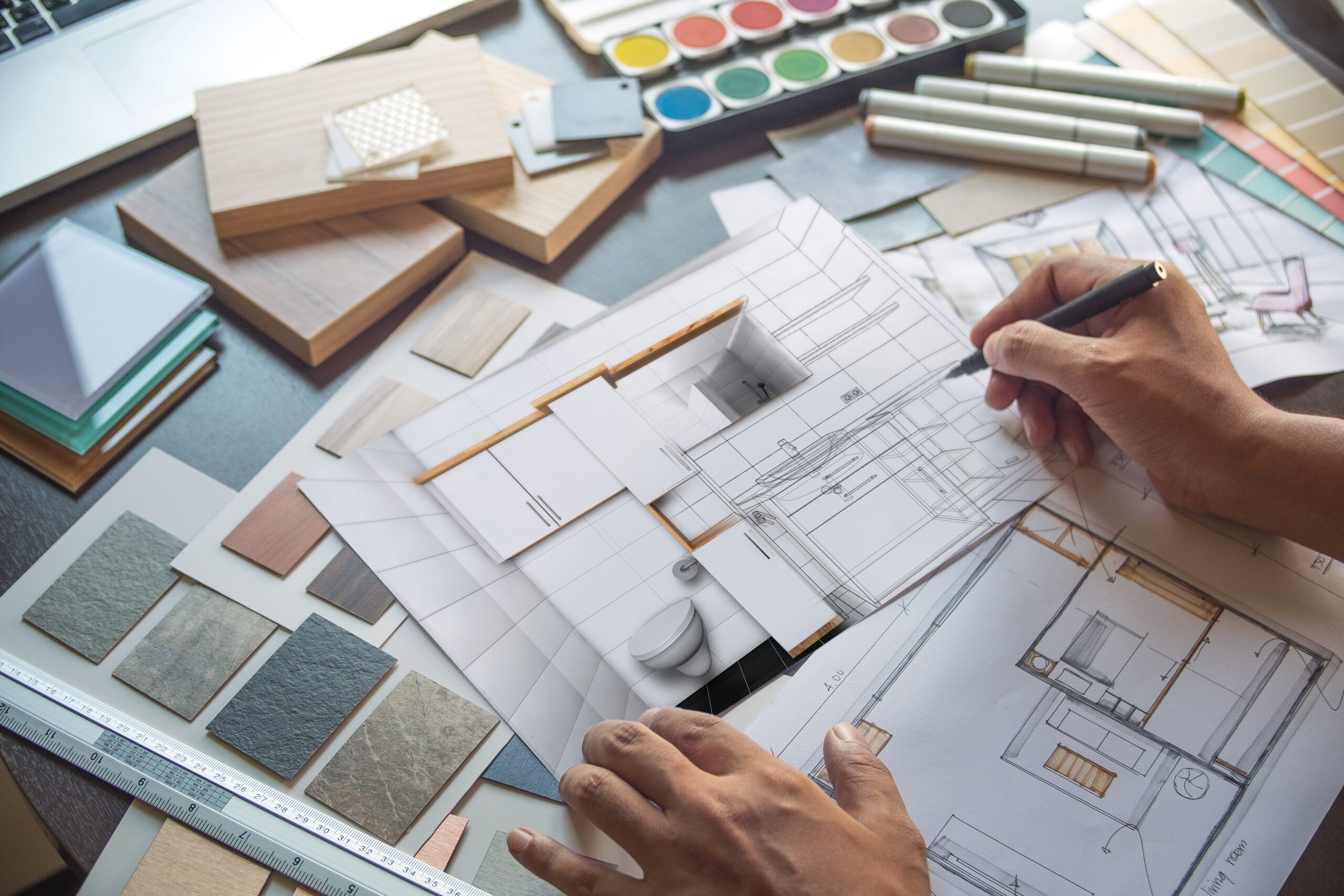 Maßzeichnungen zur Badplanung