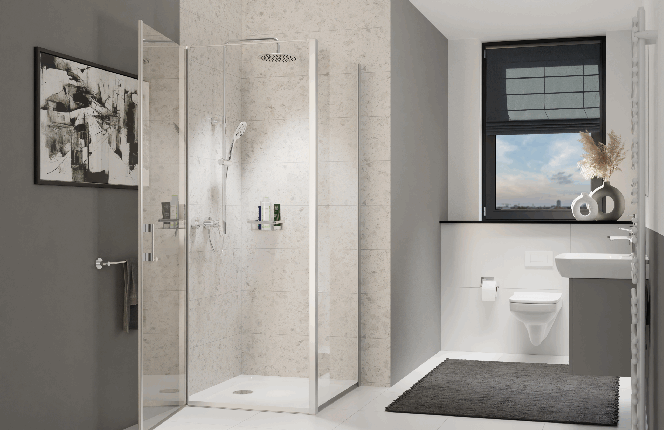 Modernes, helles FORMAT Komplettbad
