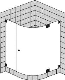 FORMAT Design 3.0 Ganzglas-Viertelkreisdusche mit Pendeltür, HSP rahmenlos