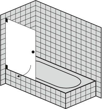 FORMAT Design 3.0 Ganzglas-Badewannen-Schwingtür, HSP rahmenlos