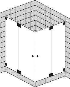 FORMAT Design 3.0 Ganzglas-Eckeinstieg-Pendeltür, HSP rahmenlos