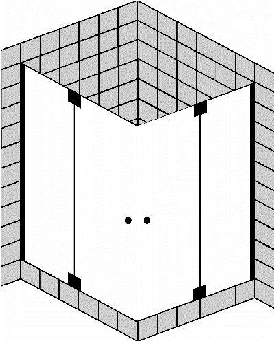 FORMAT Design 3.0 Ganzglas-Eckeinstieg-Pendeltür, HSP teilgerahmt