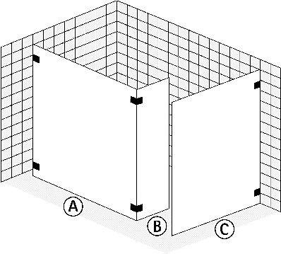 FORMAT Design 3.0 Walk-In Trennwand mit Festfeld/Seitenwand, rahmenlos