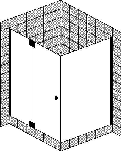 FORMAT Design 3.0 Ganzglas-Pendeltür mit Seitenwand, HSP teilgerahmt
