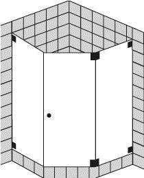 FORMAT Design 3.0 Ganzglas-Fünfeckdusche mit Pendeltür, HSP rahmenlos