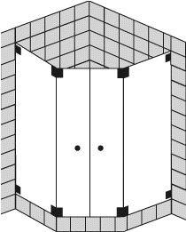 FORMAT Design 3.0 Ganzglas-Fünfeckdusche 2 Pendeltüren, HSP rahmenlos