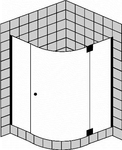 FORMAT Design 3.0 Ganzglas-Viertelkreisdusche mit Pendeltür, HSP teilgerahmt