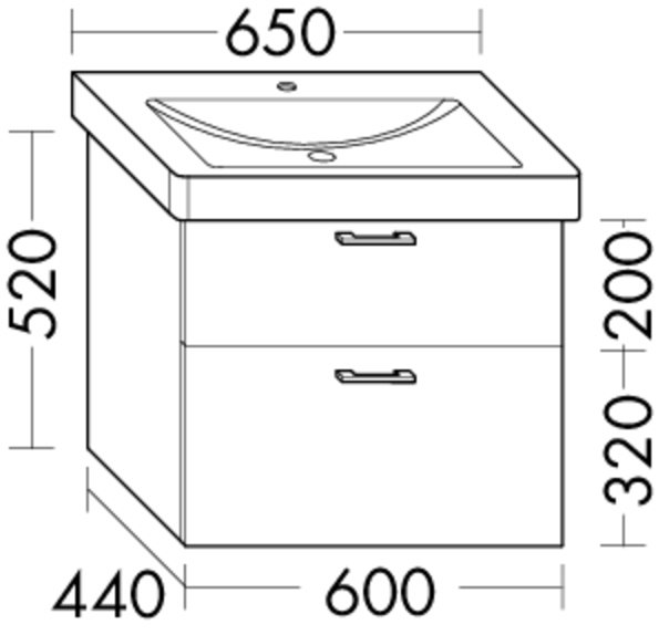 FORMAT Design Waschtisch-Unterschrank WUUH