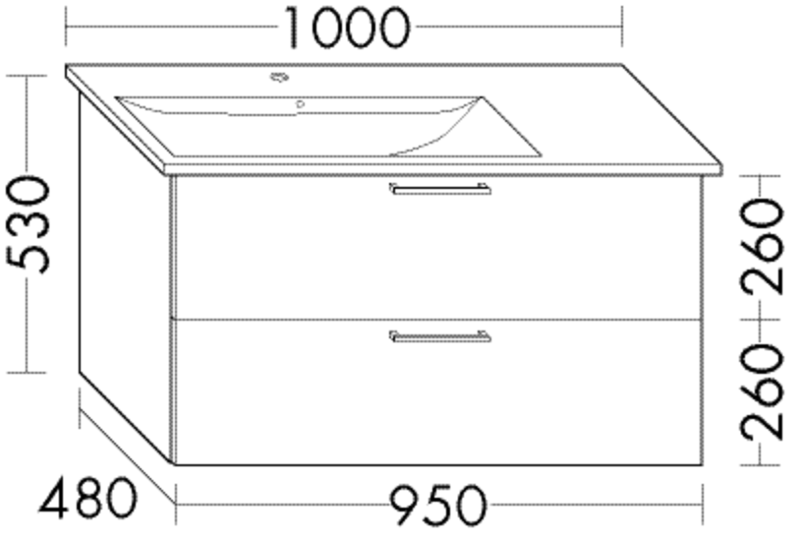 FORMAT Design Waschtisch-Unterschrank WVBS
