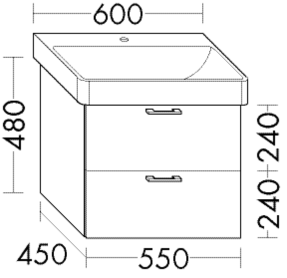 FORMAT Design Waschtisch-Unterschrank WVGA