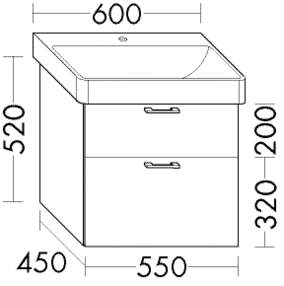 FORMAT Design Waschtisch-Unterschrank WVGB