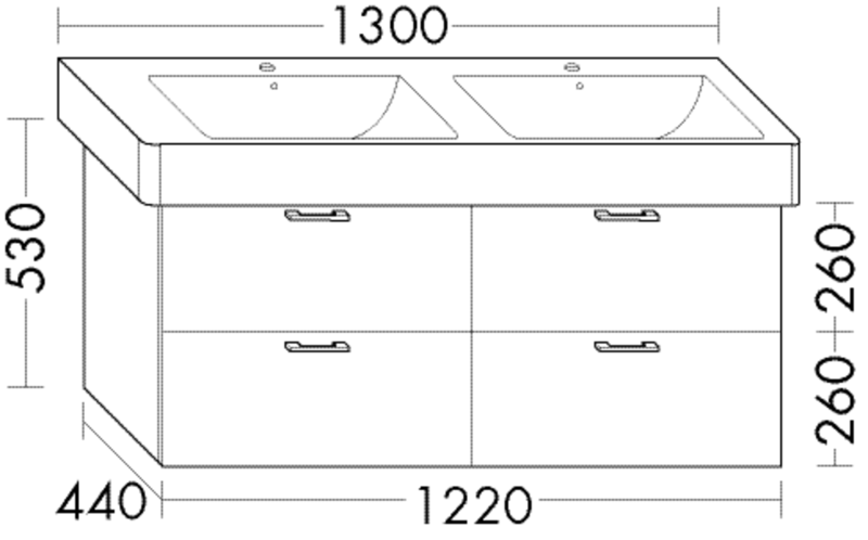 FORMAT Design Waschtisch-Unterschrank WXGW
