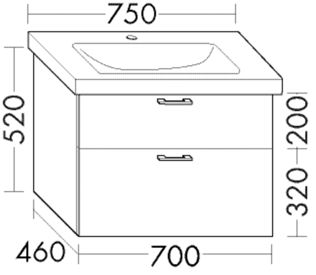 FORMAT Design Waschtisch-Unterschrank WXNV