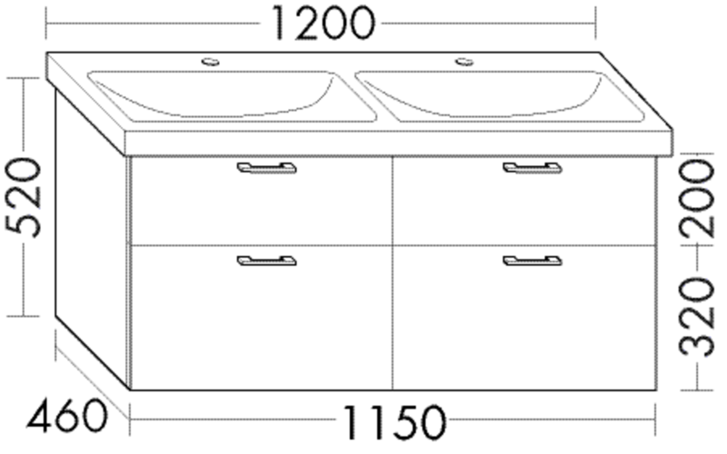 FORMAT Design Waschtisch-Unterschrank WXNX