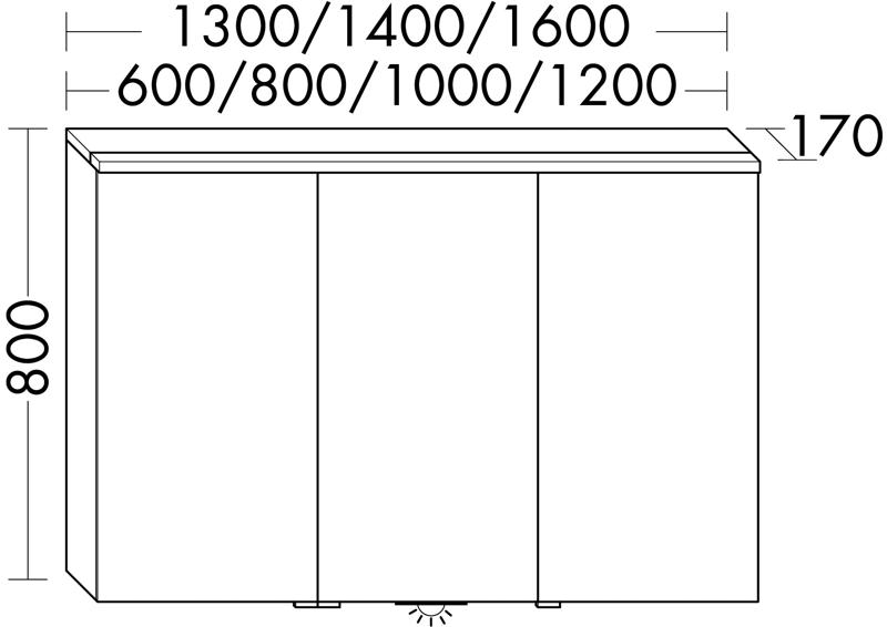 FORMAT Design LED-Spiegelschrank SPKU