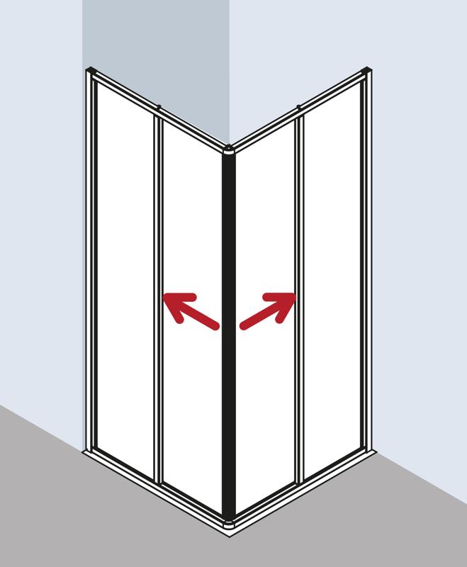 FORMAT Basic Gleittür-Eckeinstiegshälfte 2-tlg.