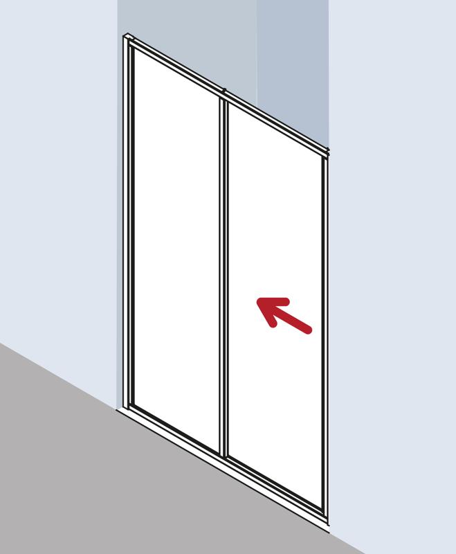 FORMAT Basic Gleittür 2-tlg. mit Festfeld