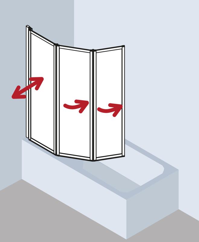 FORMAT Basic Ganzglas-Faltwand 3-tlg.